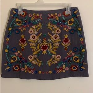 Embroidered Mini-Skirt